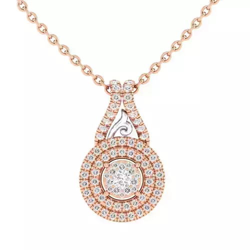 Solitaire women pendant 3dm stl jcd render details 