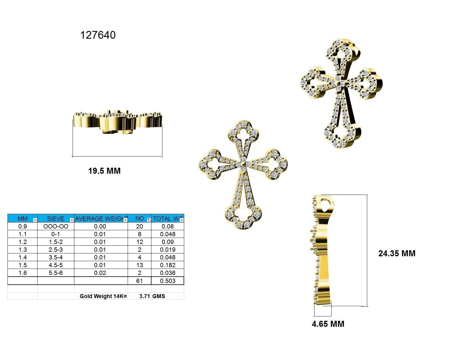 jesus cross pendant 3dm stl jcd render details 3D print model_9