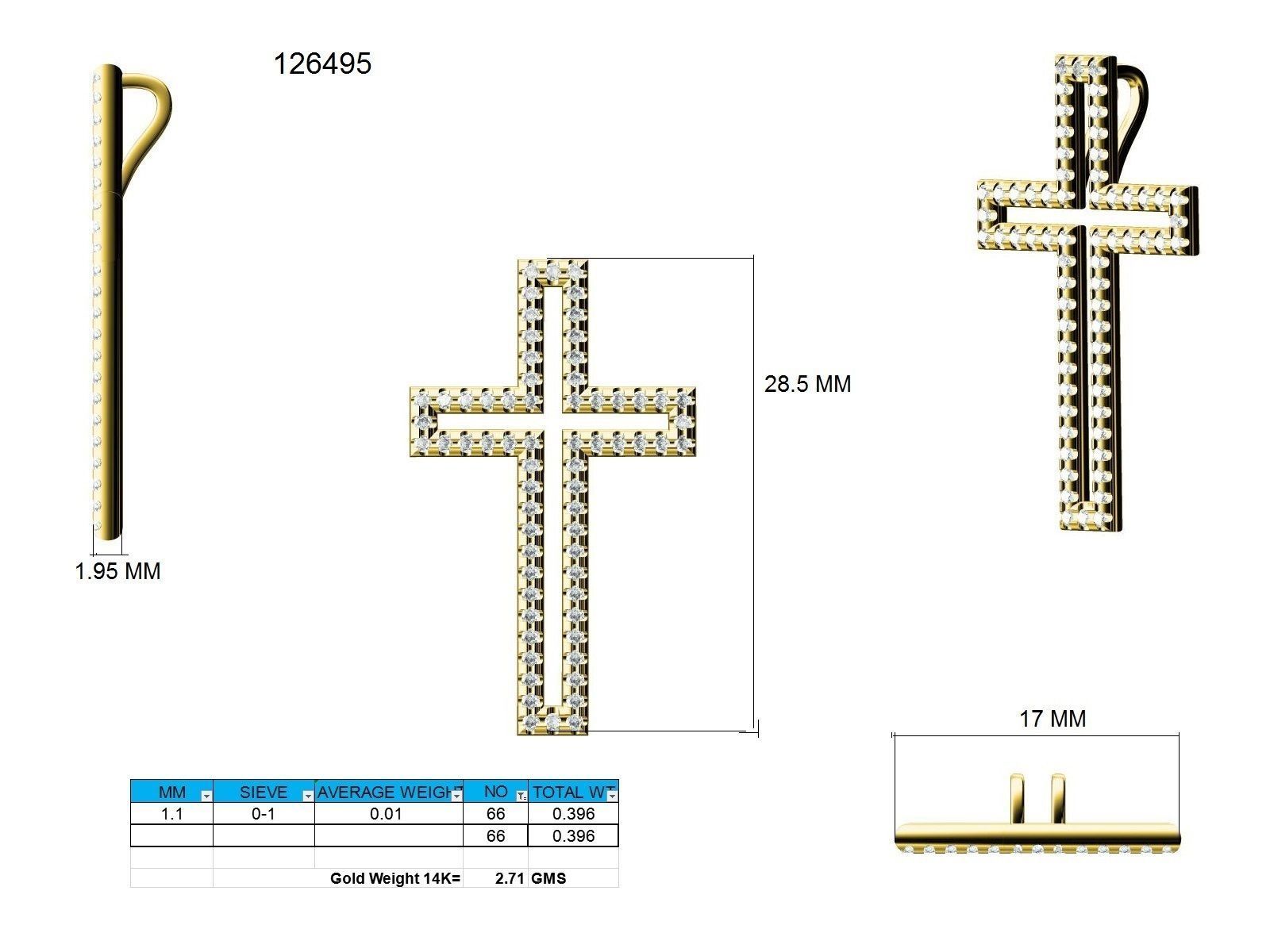 Jesus cross pendant 3dm stl jcd render details  3D print model_9
