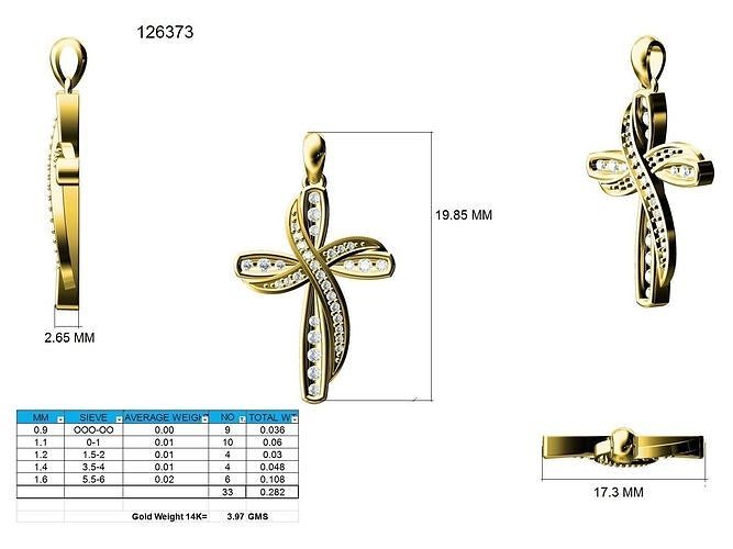Jesus cross pendant 3dm stl jcd render details  3D print model