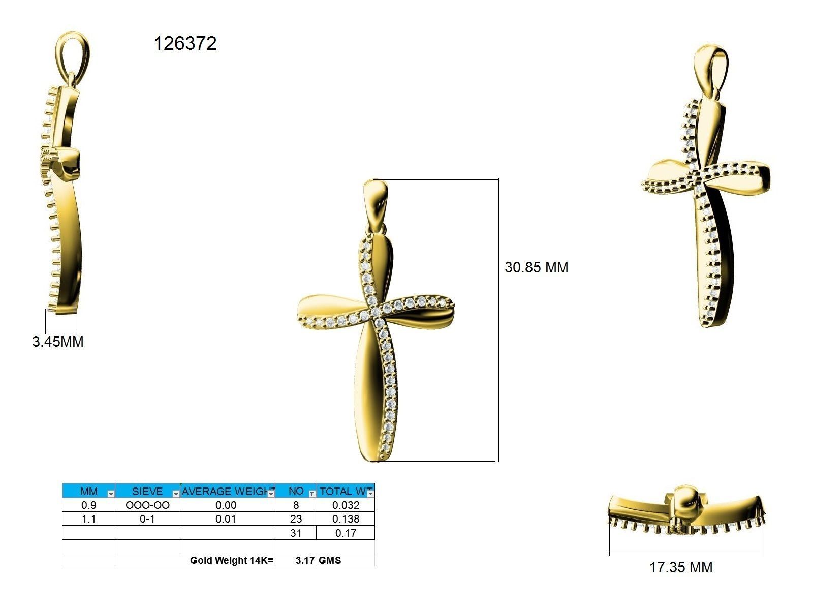 cross pendant 3dm stl jcd render details  3D print model_9