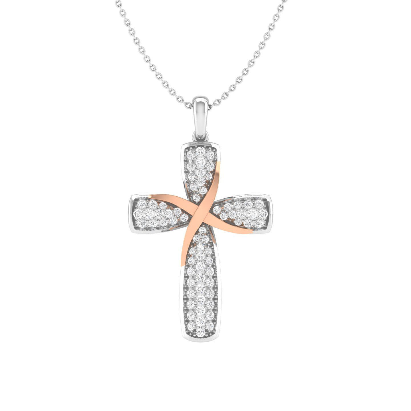 diamond cross pendant 3dm stl jcd render details  3D print model_3