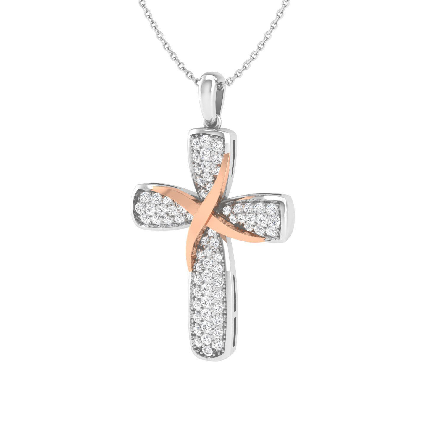 diamond cross pendant 3dm stl jcd render details  3D print model_5