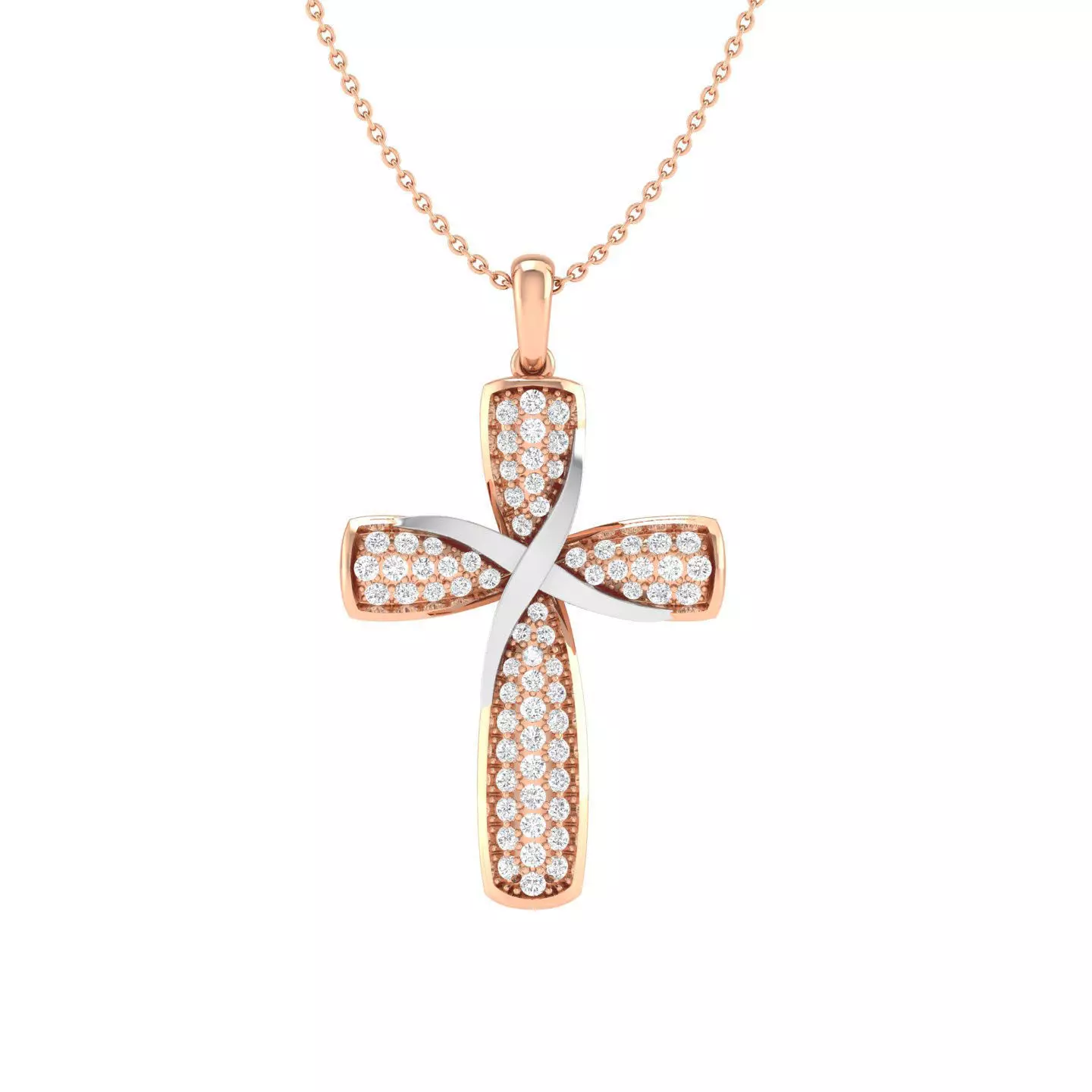 diamond cross pendant 3dm stl jcd render details  3D print model_0
