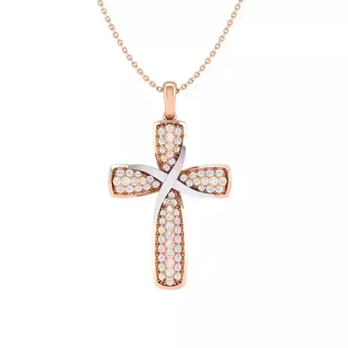 diamond cross pendant 3dm stl jcd render details  3D print model