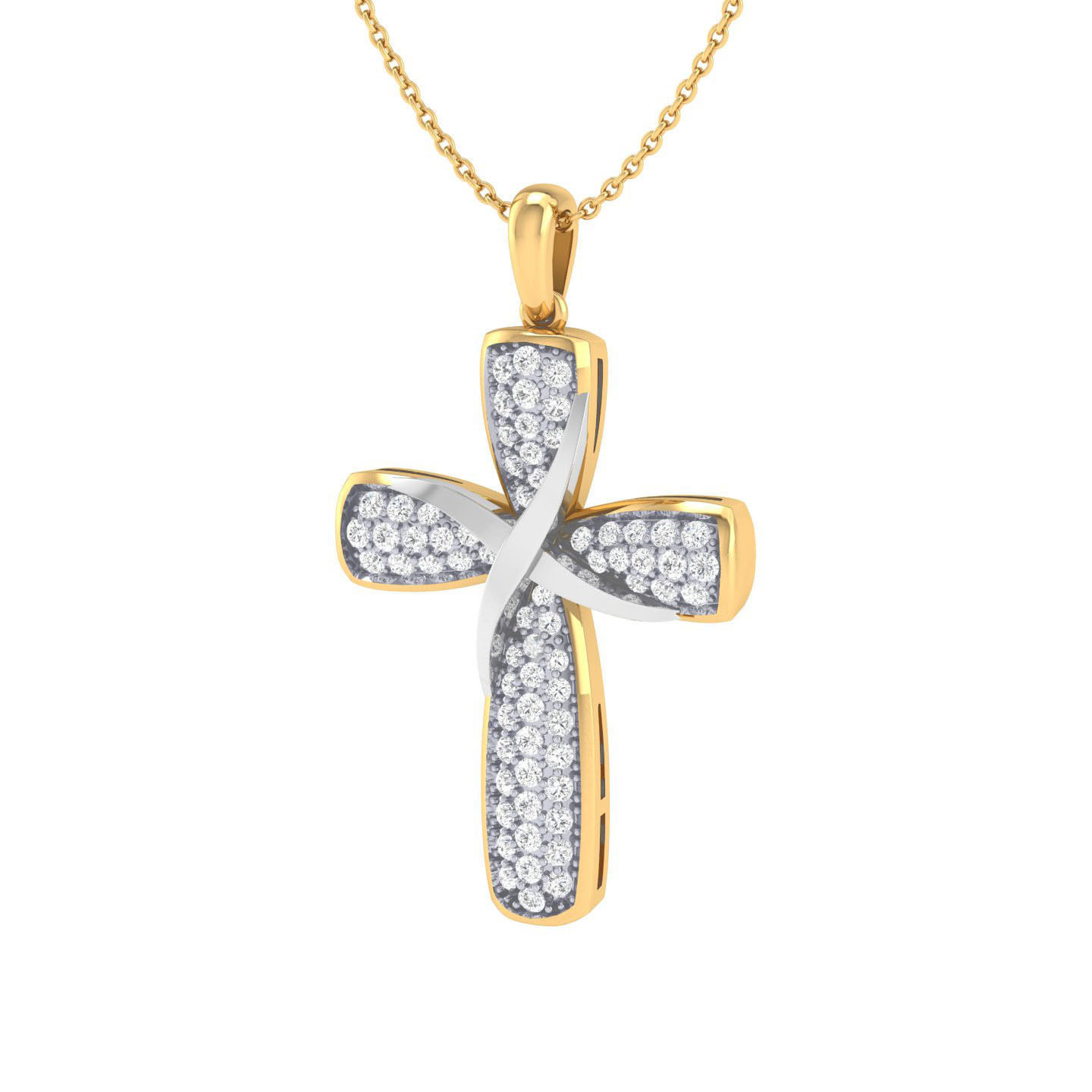 diamond cross pendant 3dm stl jcd render details  3D print model_8