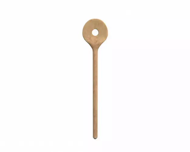 Wooden Spoon with hole 3D model