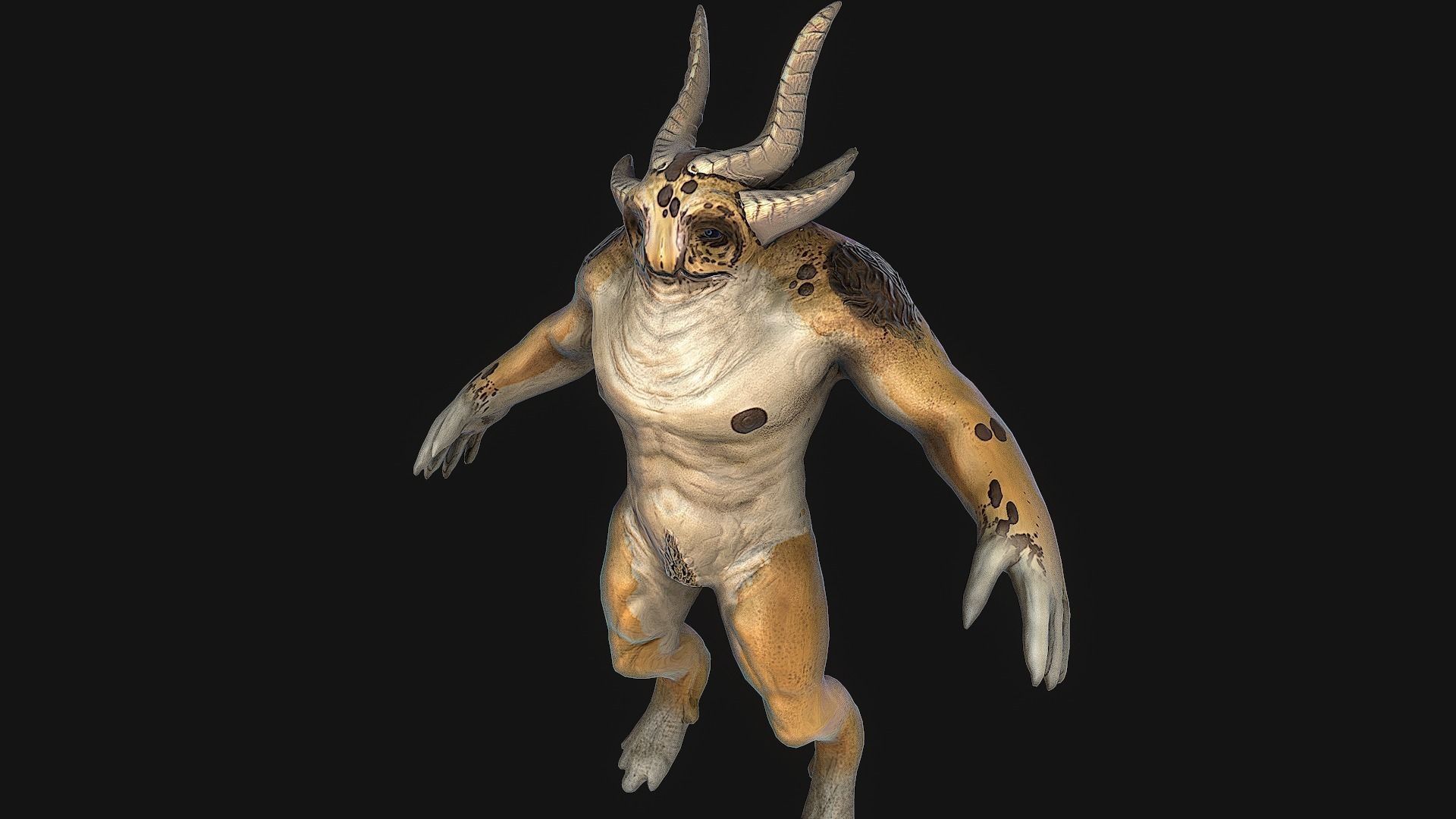 Rpg Creature  game ready Low-poly 3D model_3