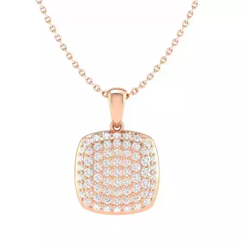 square diamond women pendant 3dm stl jcd render details 