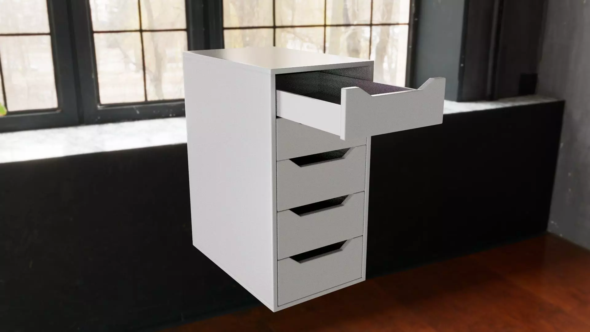 IKEA-ALEX drawer storage cabinet Free 3D model