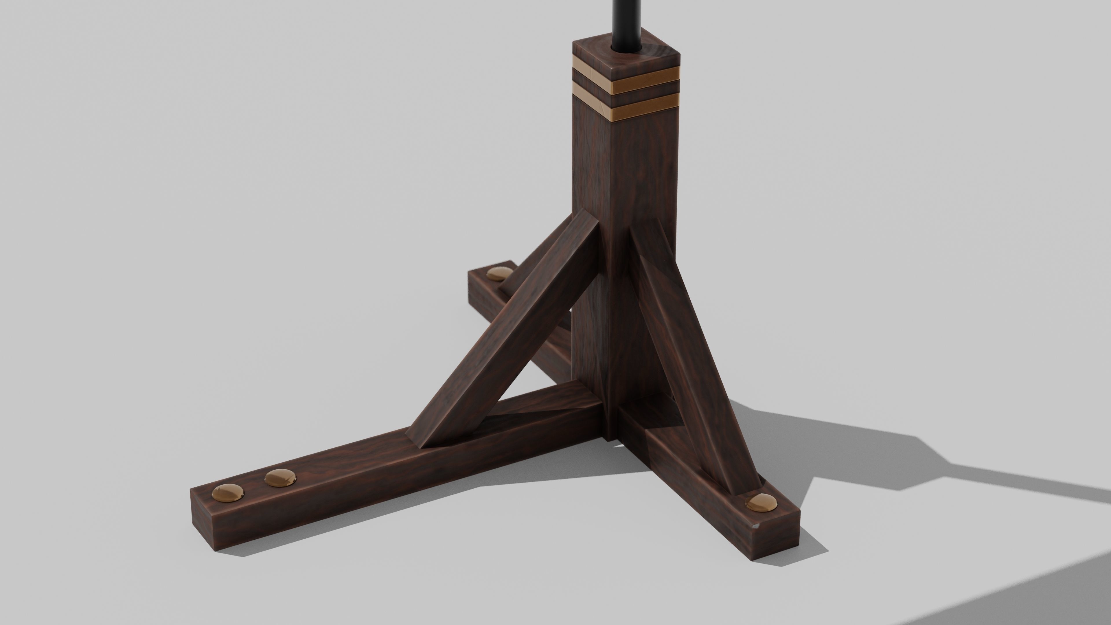 Japanese Furniture Kit - Banner with Stand Low-poly 3D model_6