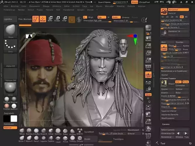 jack sparrow 3D print model