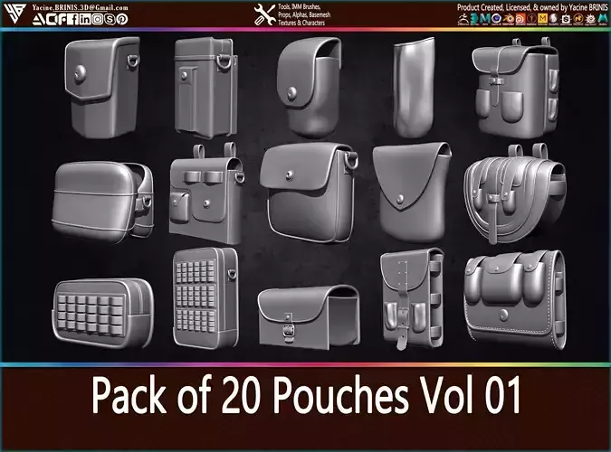 Pack of 20 Pouches Vol 01