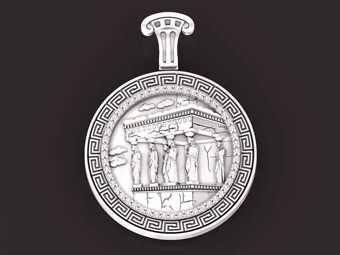  pendant Parthenon temple Greece Acropolis Athens 3D print model