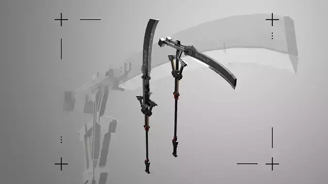 Combat Scythe Blade Low-poly 3D model