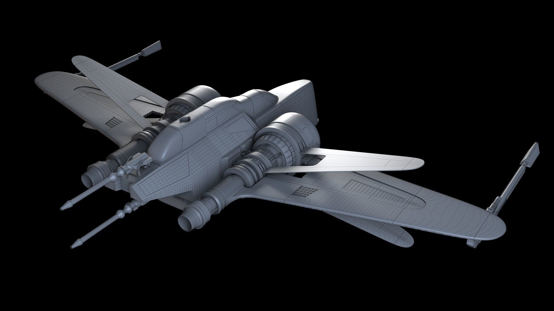 ARC-170 starfighter 3D model_13