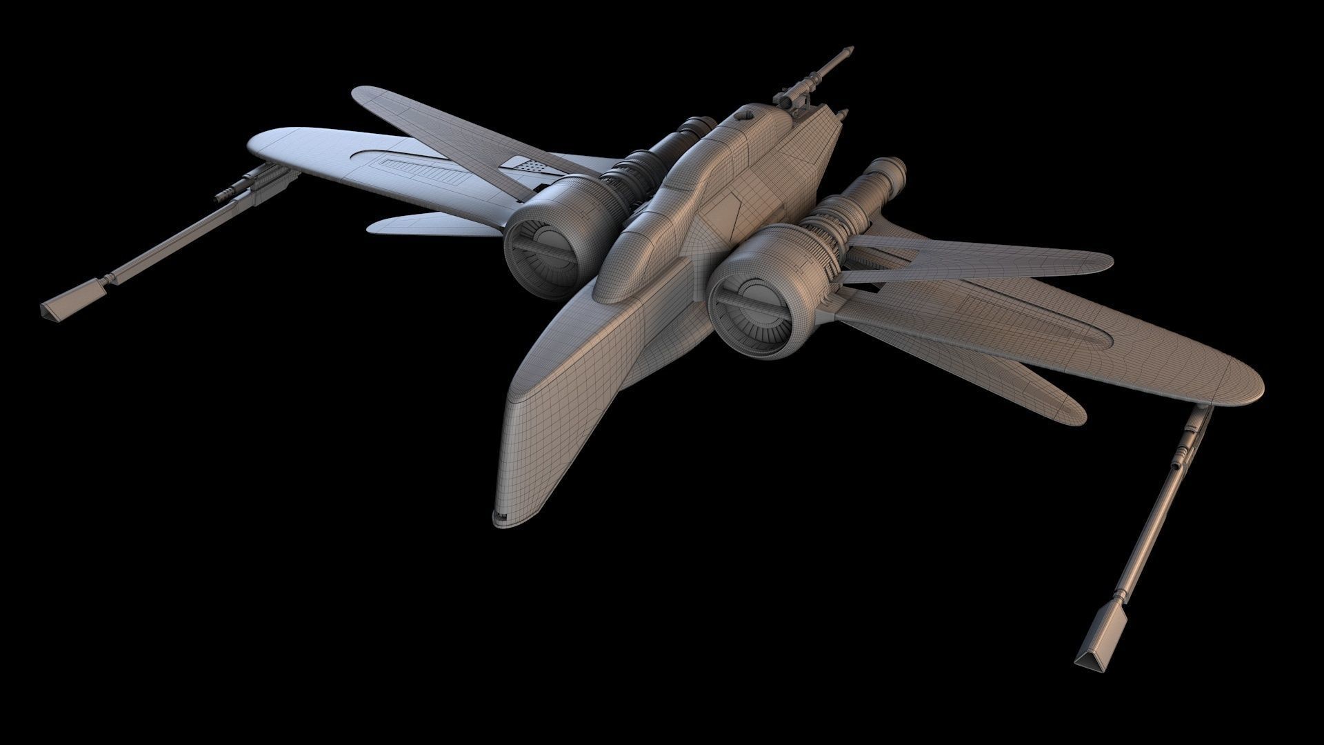 ARC-170 starfighter 3D model_11