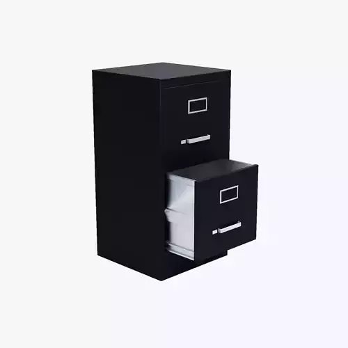 Short Filing Cabinet 3D model