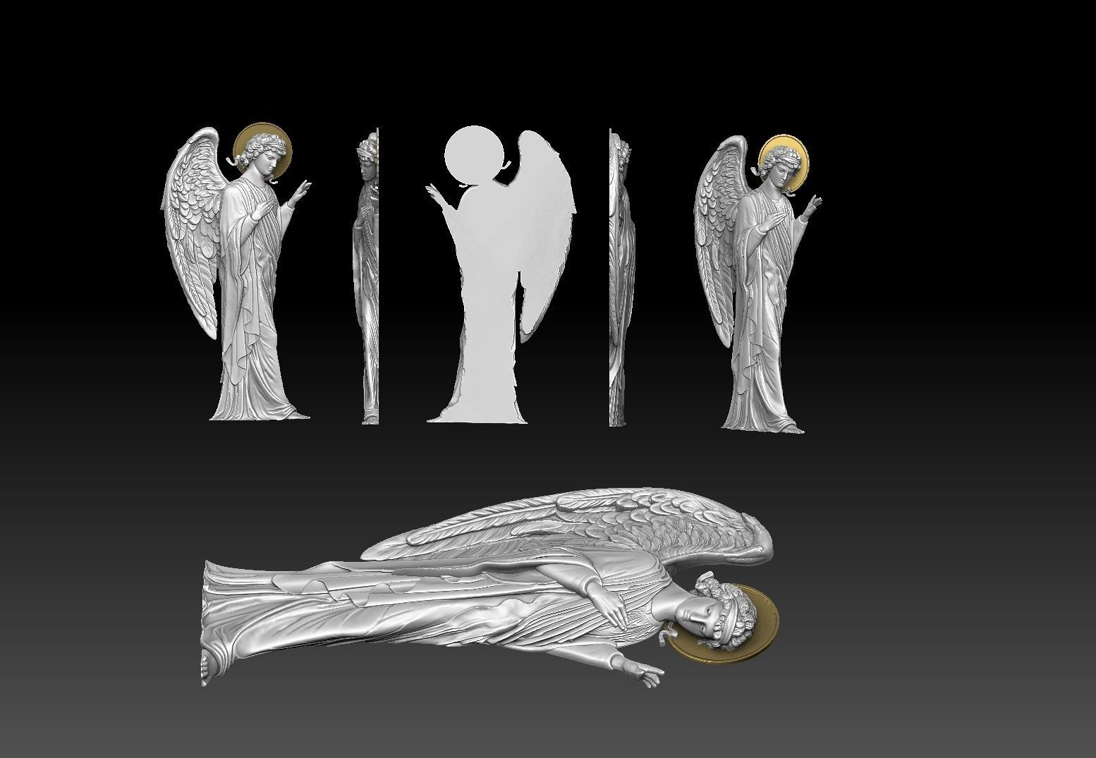 Archangel angel  cnc 3d priting  3D print model_3