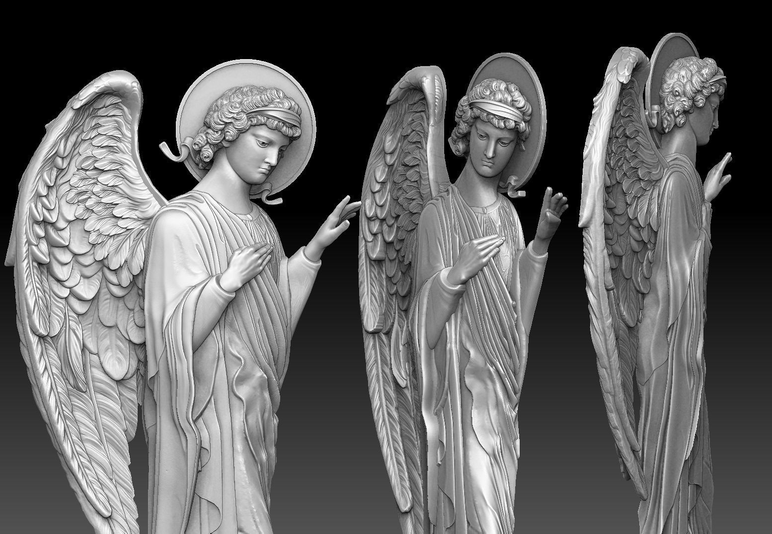 Archangel angel  cnc 3d priting  3D print model_7
