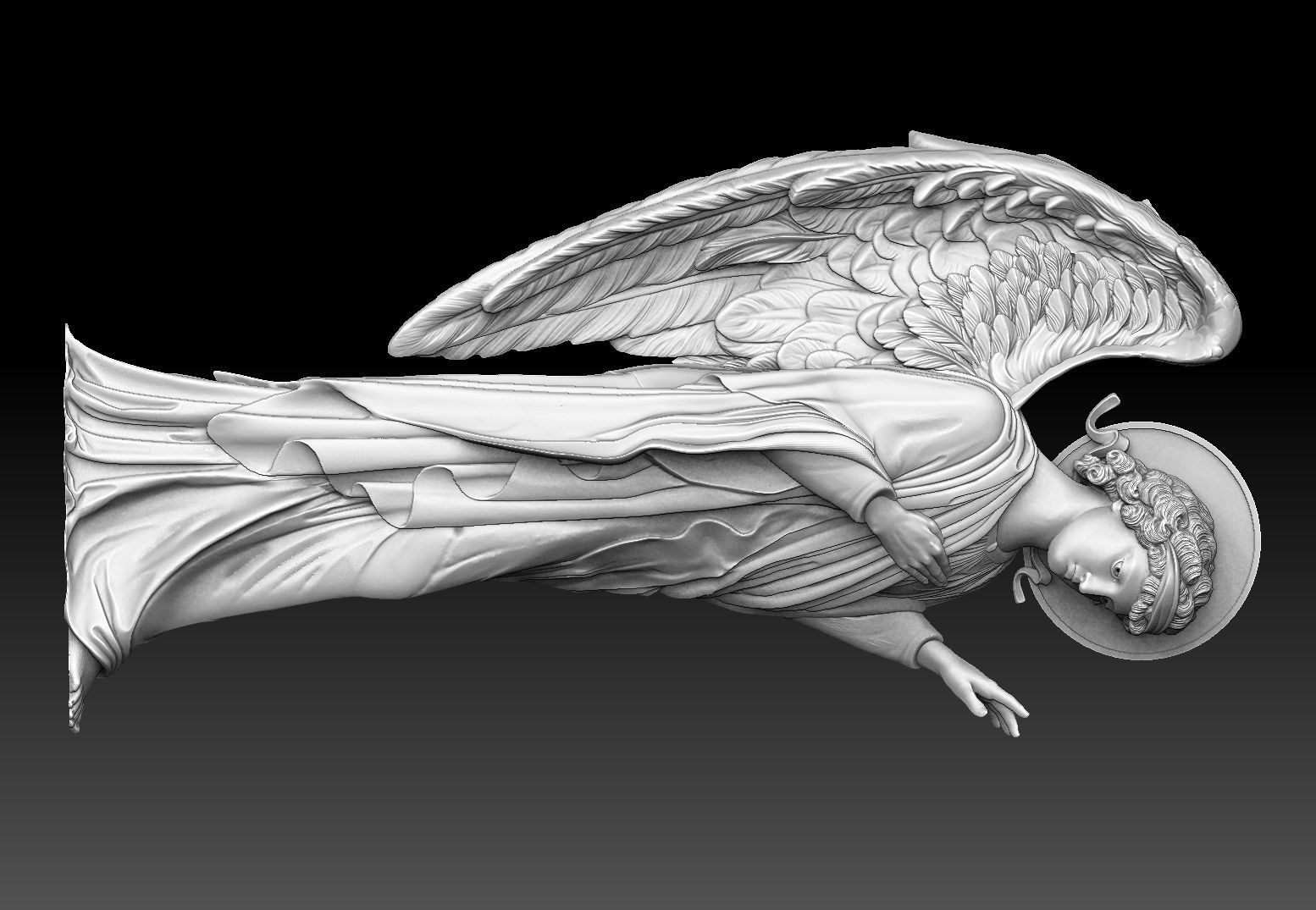 Archangel angel  cnc 3d priting  3D print model_2