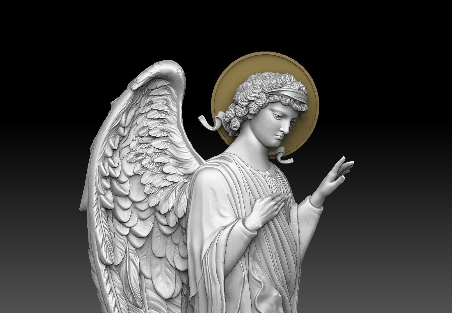 Archangel angel  cnc 3d priting  3D print model_4