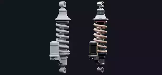 Sport shock absorber Low-poly 3D model