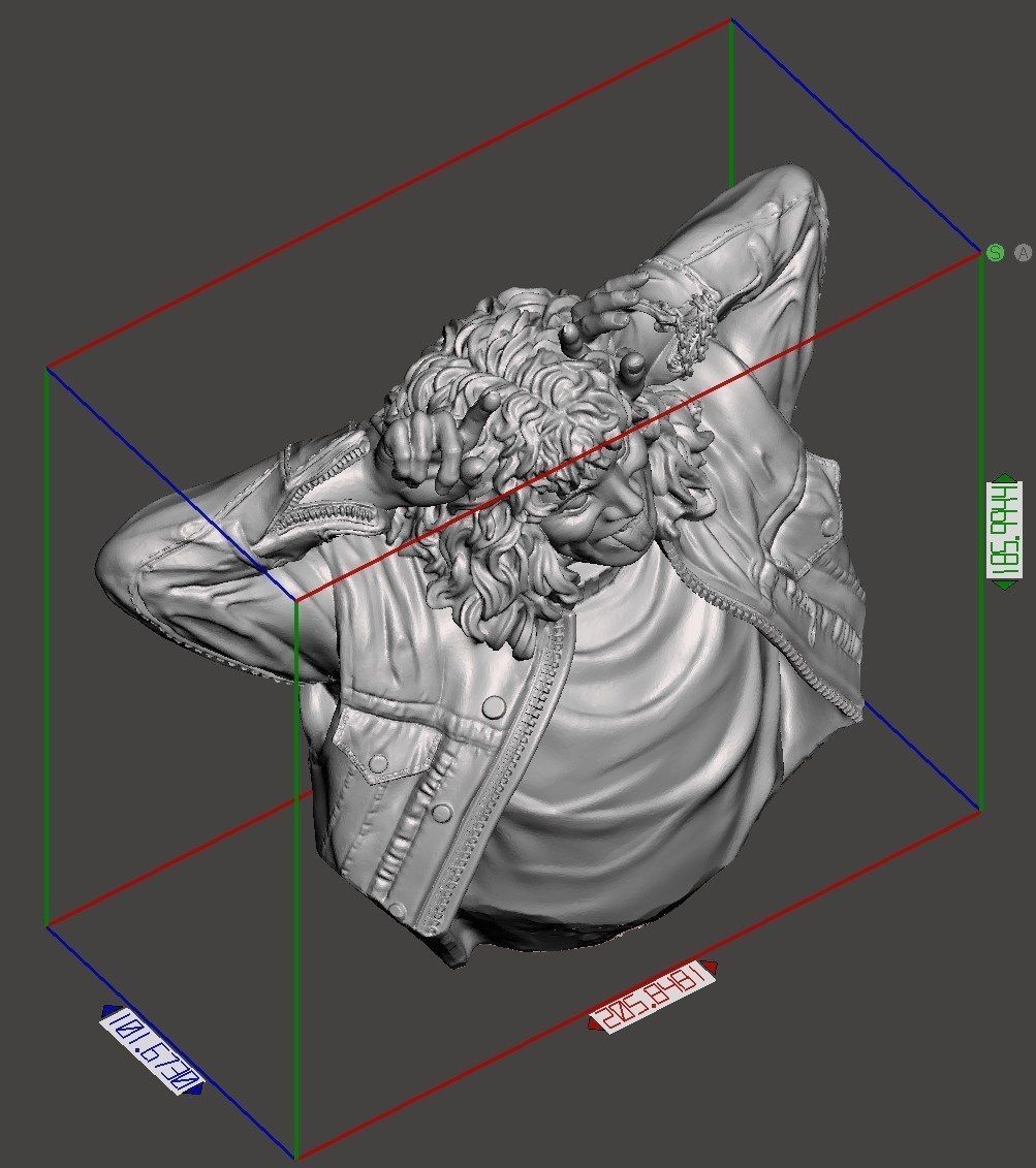 Stranger Things Eddie Munson Fanart bust 3D print model_3