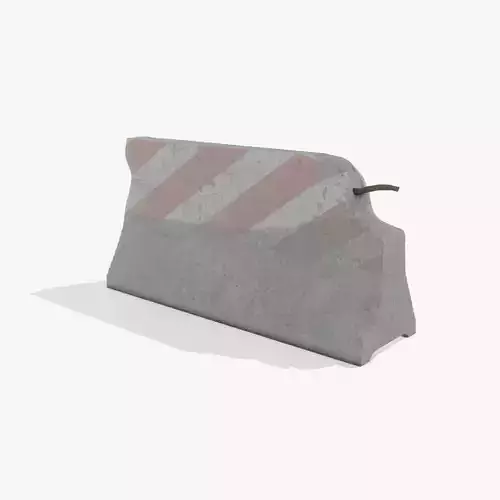 Concrete Road Barrier Destroyed