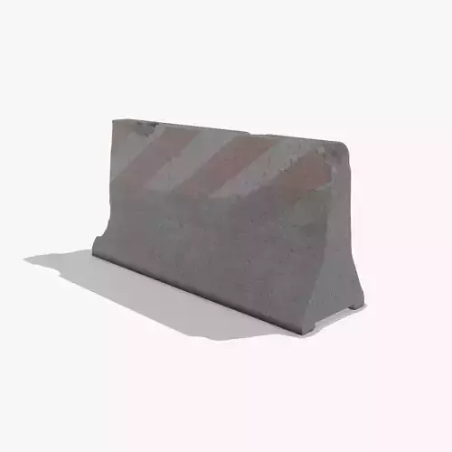 Concrete Road Barrier Destroyed