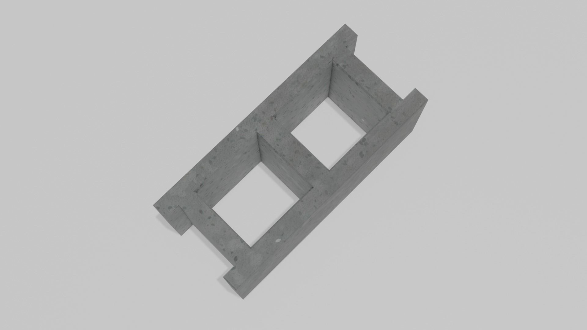 Cinderblock 2 Low-poly 3D model_5