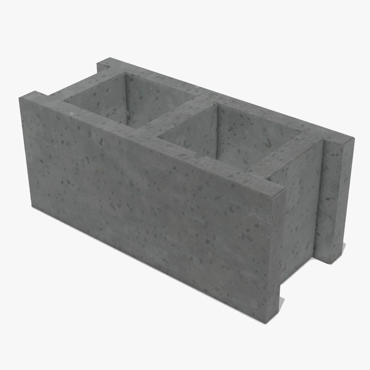 Cinderblock 2 Low-poly 3D model_1