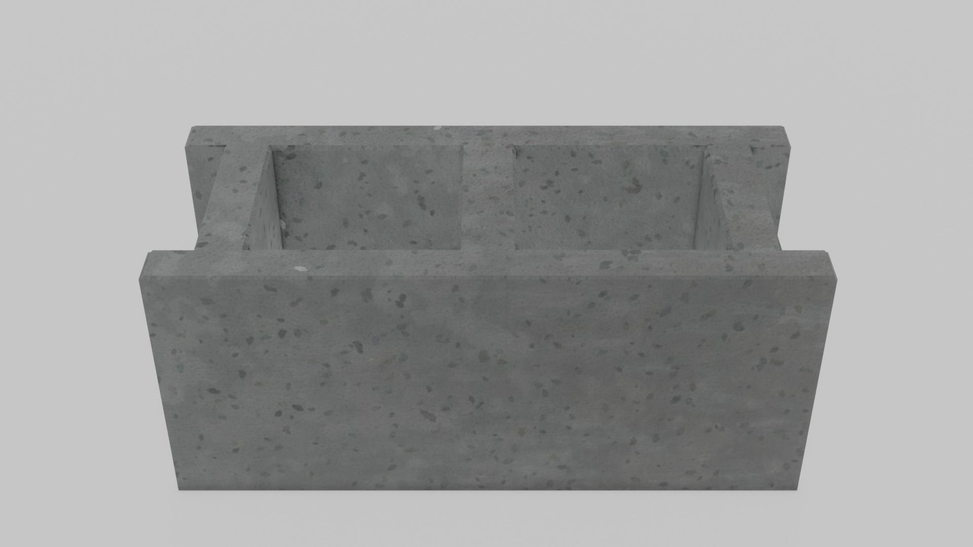 Cinderblock 2 Low-poly 3D model_3