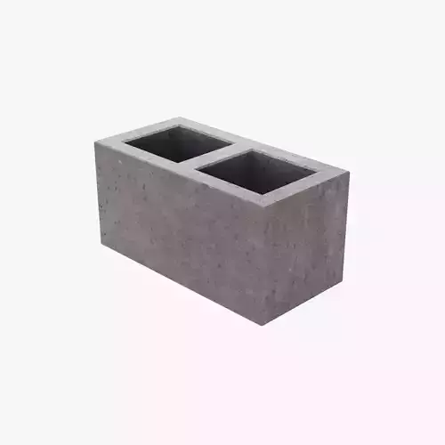 Cinderblock Low-poly 3D model