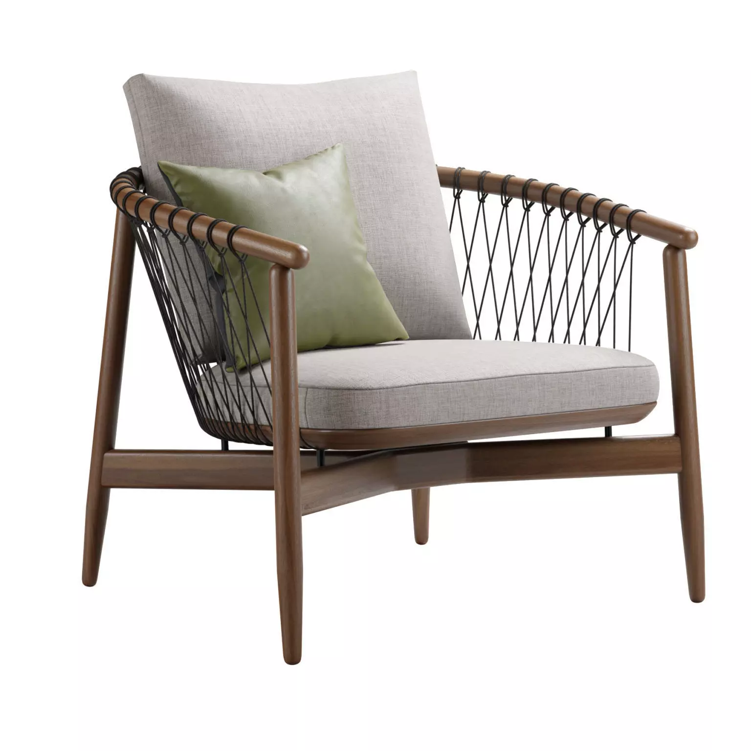 Crosshatch Lounge Chair 3D model_0