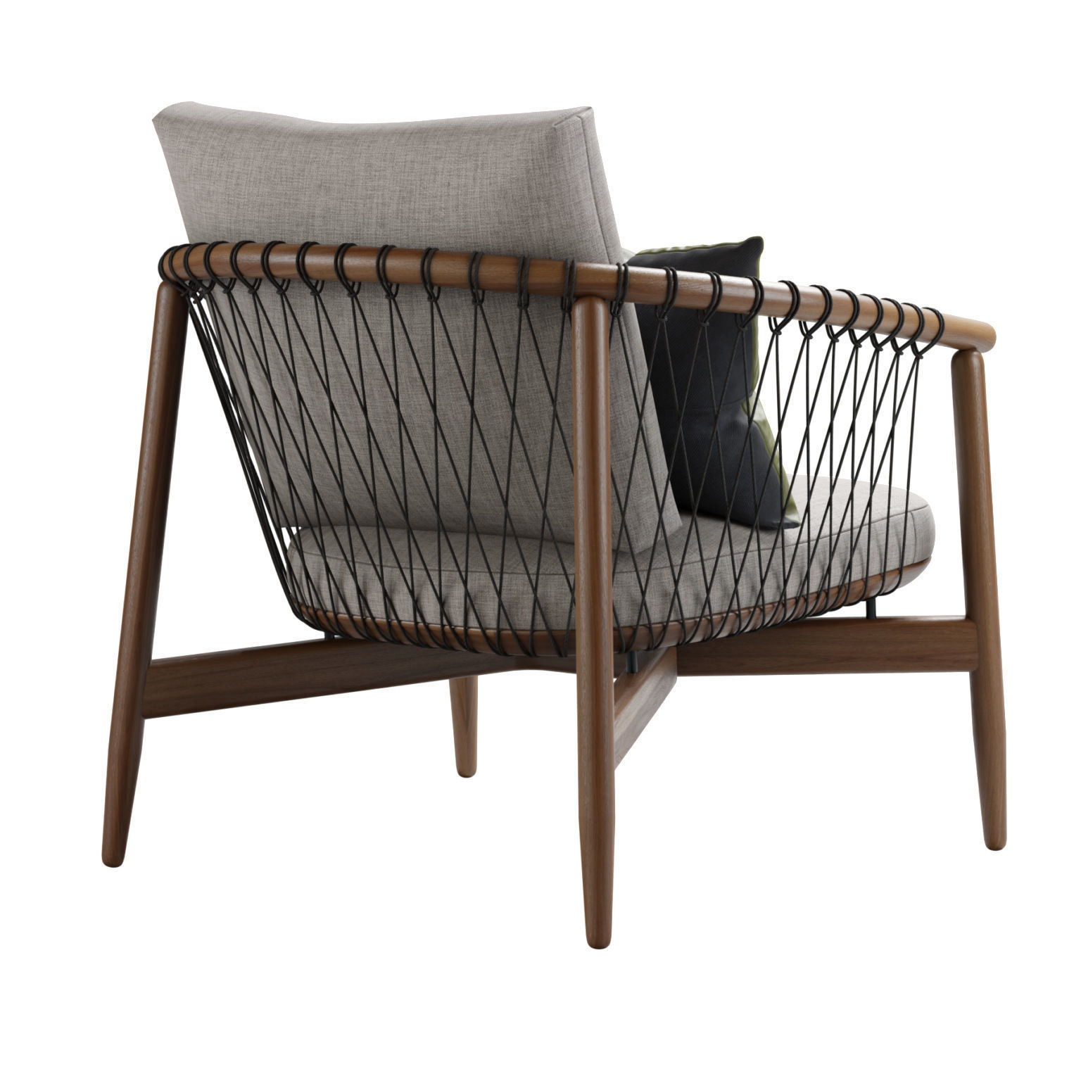 Crosshatch Lounge Chair 3D model_7