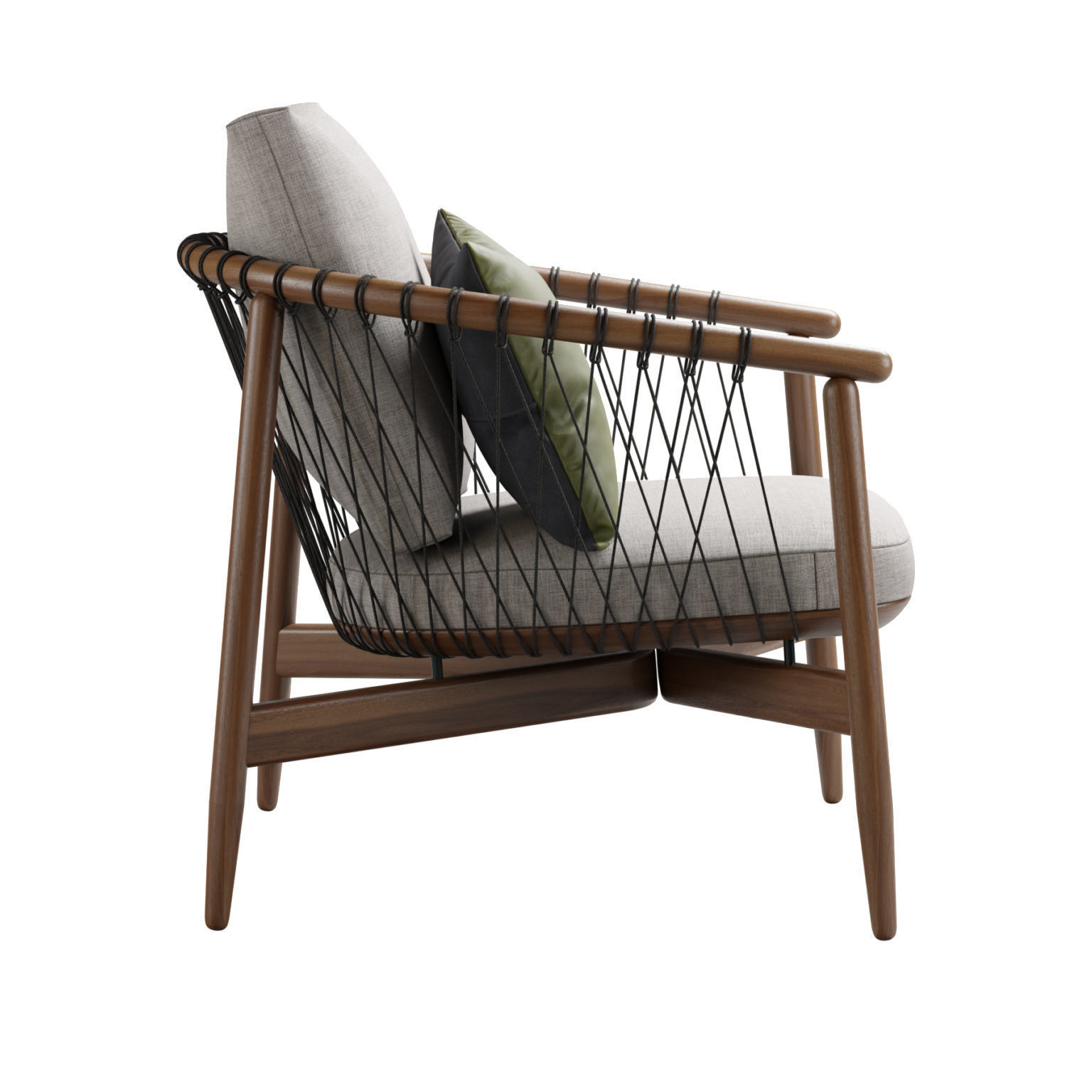 Crosshatch Lounge Chair 3D model_4