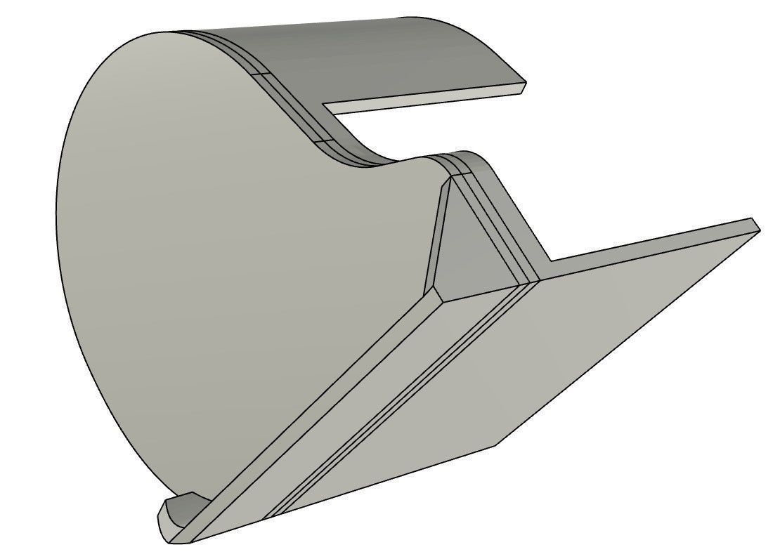 Mounts for front and rear TrueCam H25 GPS 4K dash camera 3D print model_10