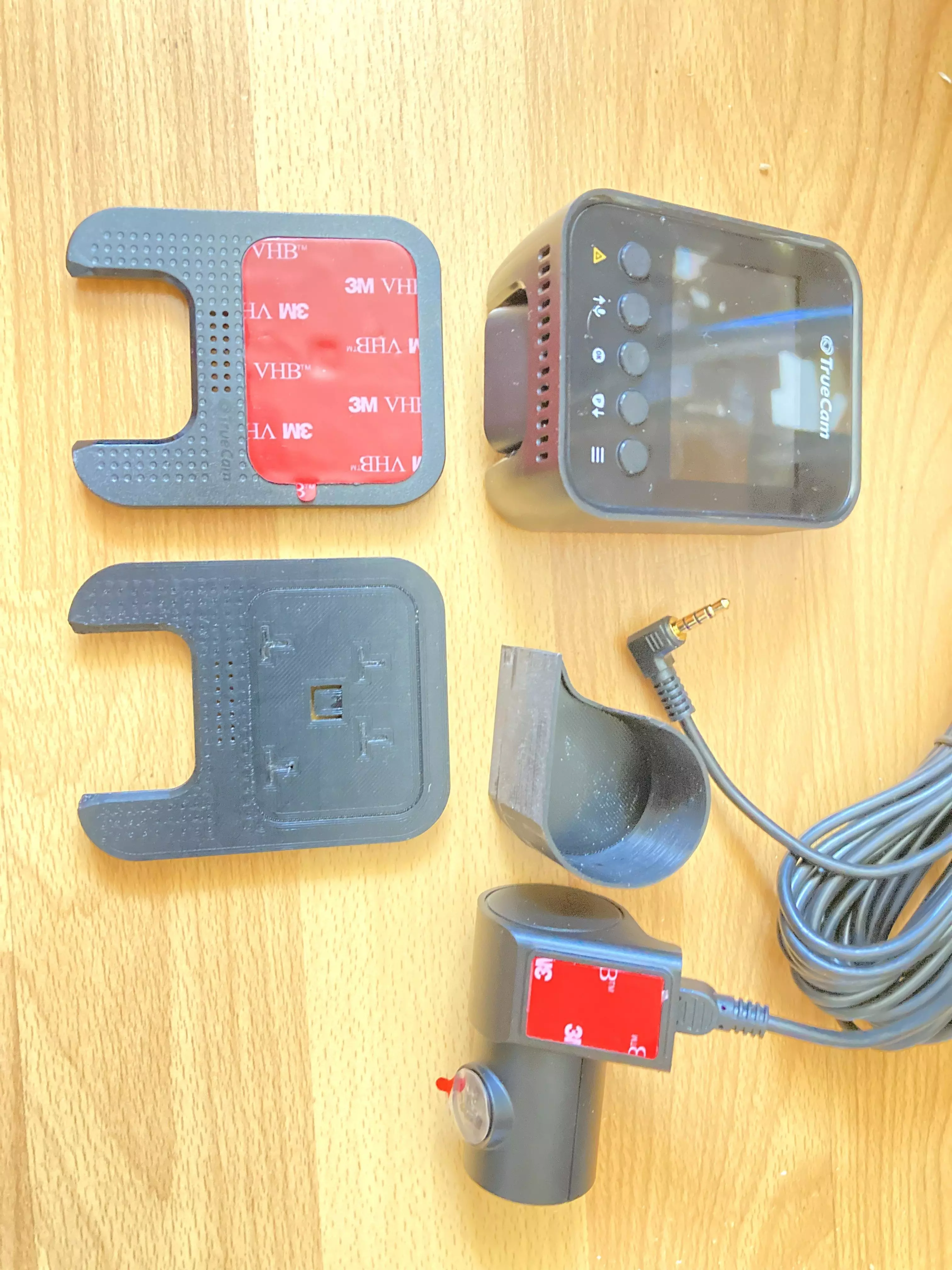 Mounts for front and rear TrueCam H25 GPS 4K dash camera 3D print model_0