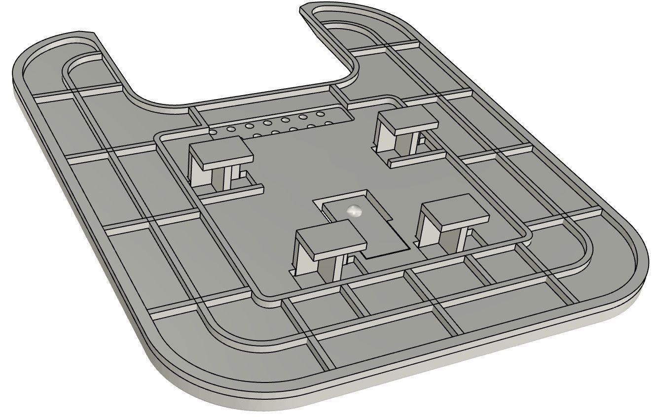 Mounts for front and rear TrueCam H25 GPS 4K dash camera 3D print model_8