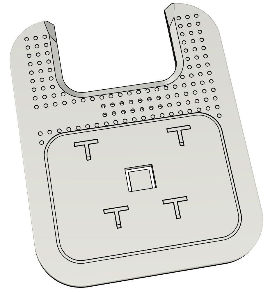 Mounts for front and rear TrueCam H25 GPS 4K dash camera 3D print model_9