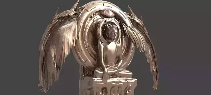 Ancient Alien Star Ring Statue 5 