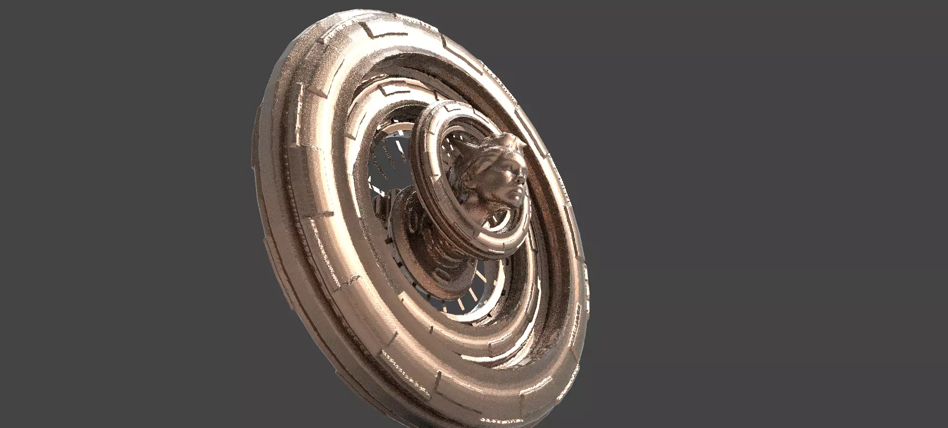 Ancient Alien Star Ring Statue 9  3D model_0