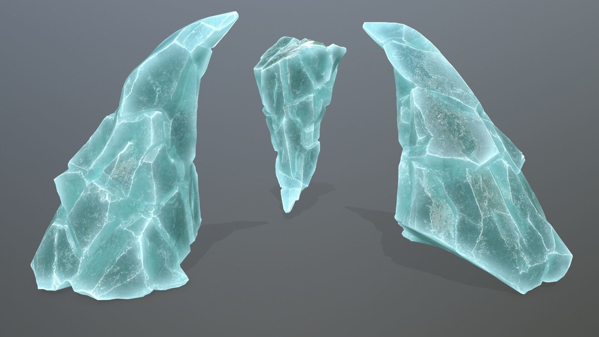 ice rocks Low-poly 3D model_14