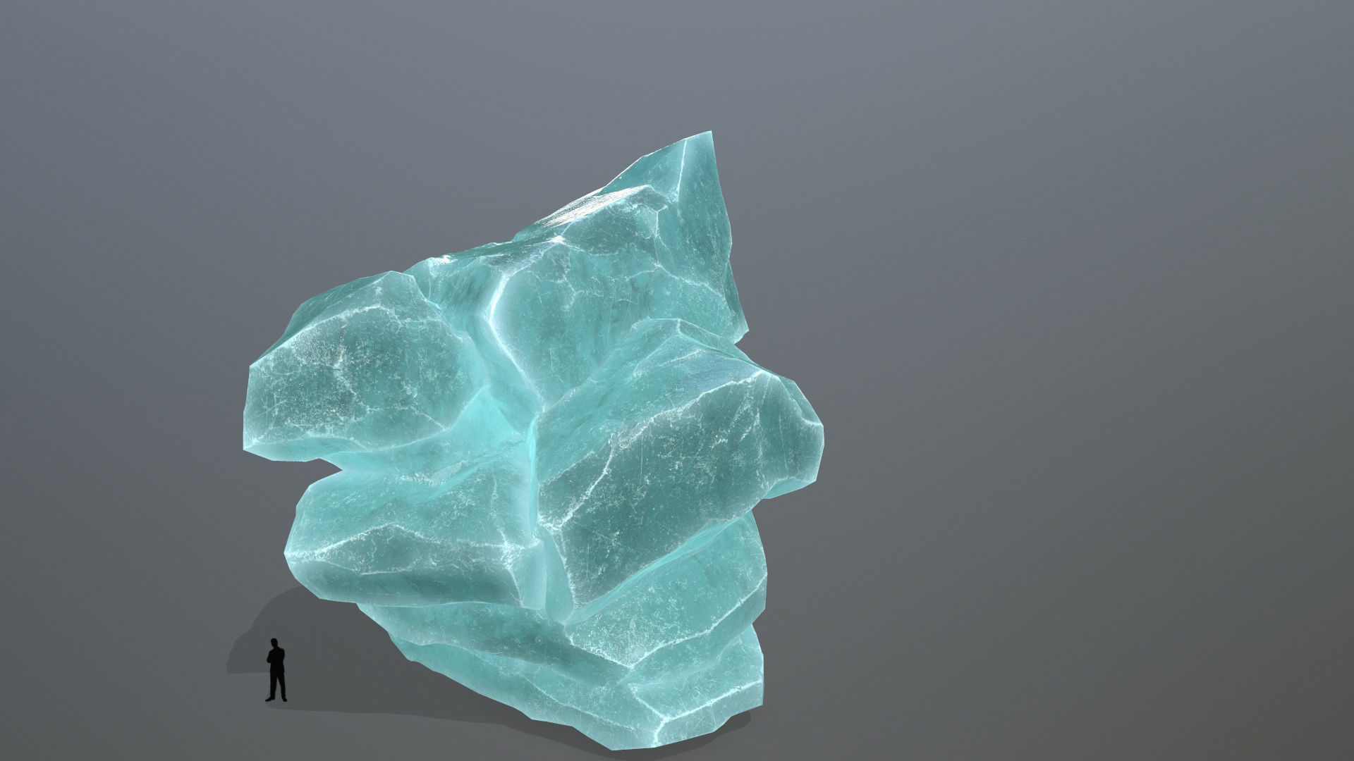 ice rocks Low-poly 3D model_2