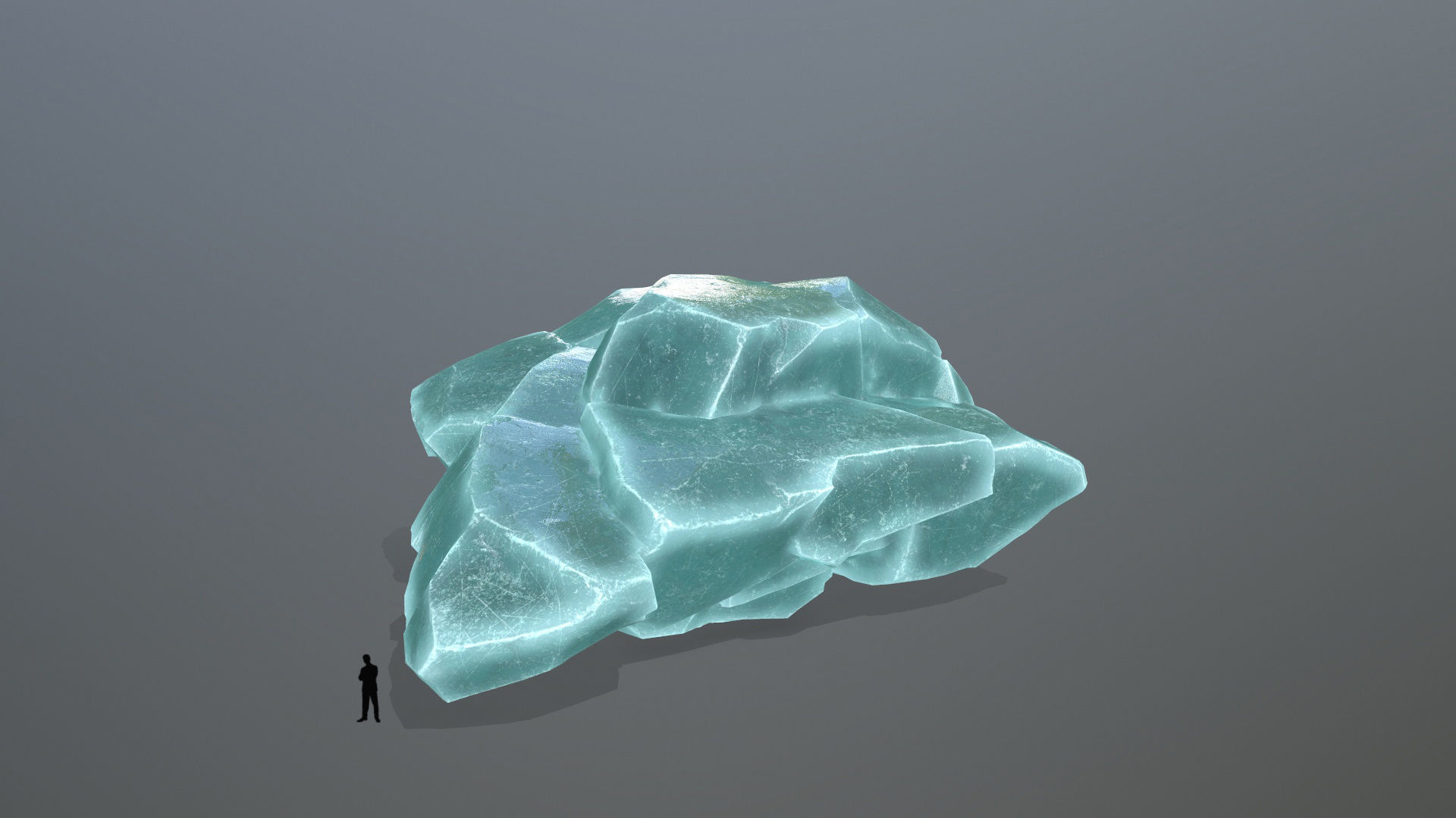 ice rocks Low-poly 3D model_6
