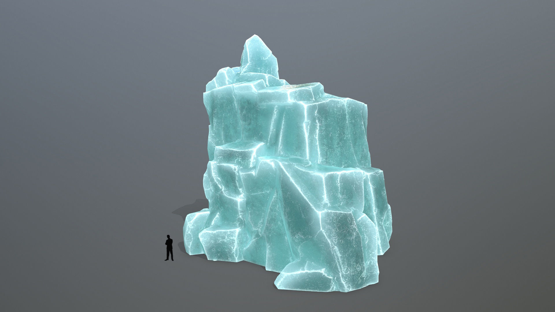 ice rocks Low-poly 3D model_1