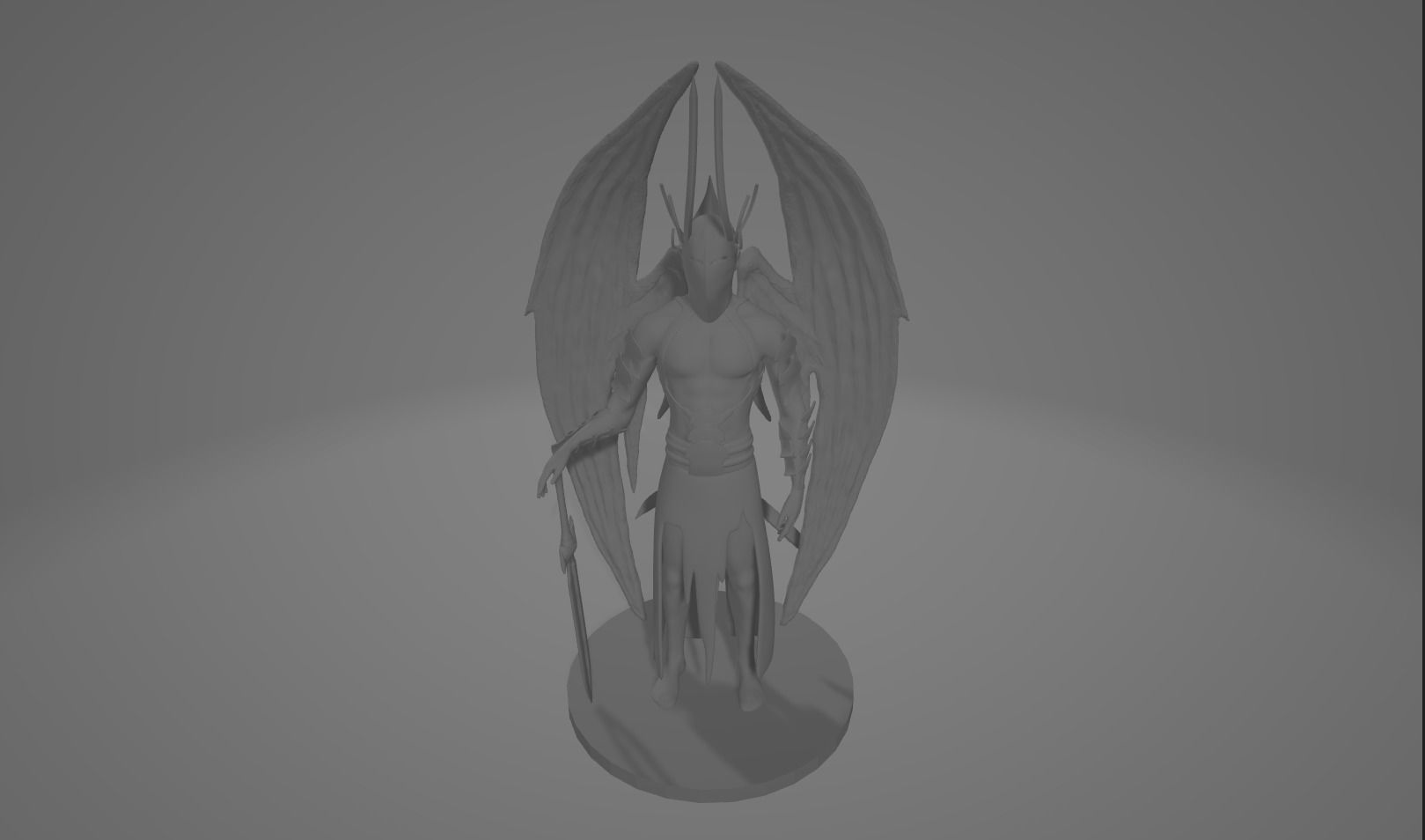 Nephalophan fantasy demon art 3D print model_1