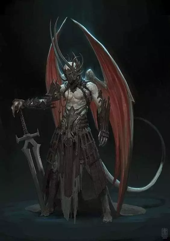 Nephalophan fantasy demon art 3D print model_0