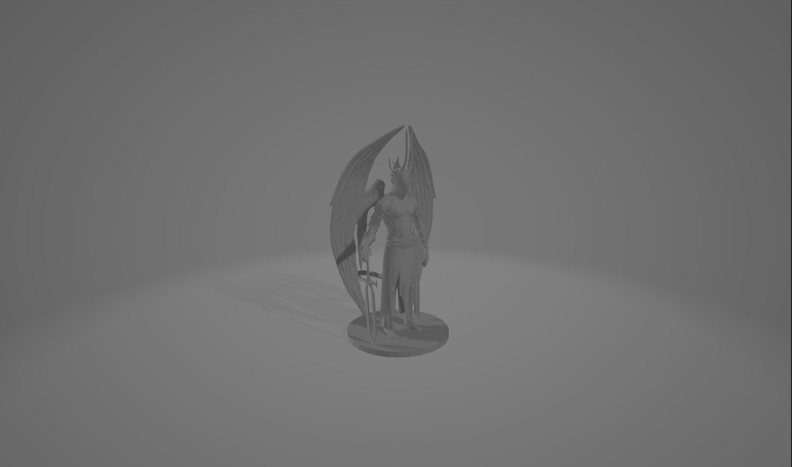 Nephalophan fantasy demon art 3D print model_2